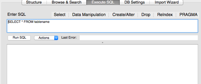 Execute SQL